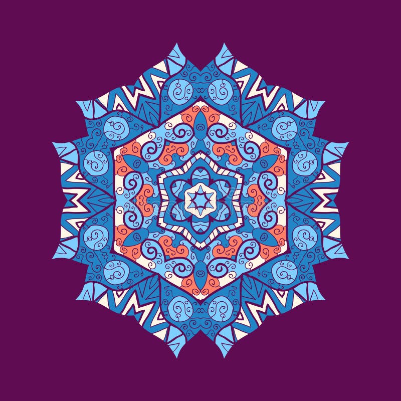 Download Mandala Ornament With Space For Your Text. Vector Stock ...
