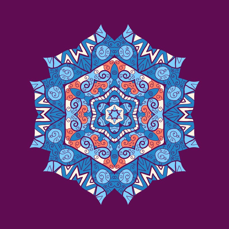 Download Mandala Ornament With Space For Your Text. Vector Stock ...