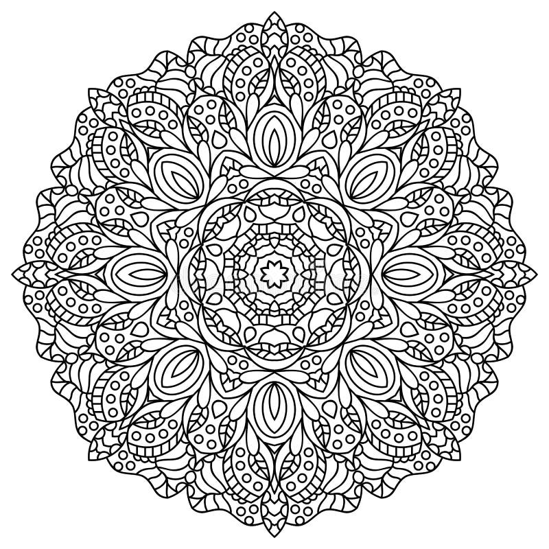 Mandala Pages De Livre De Coloriage Illustration de Vecteur