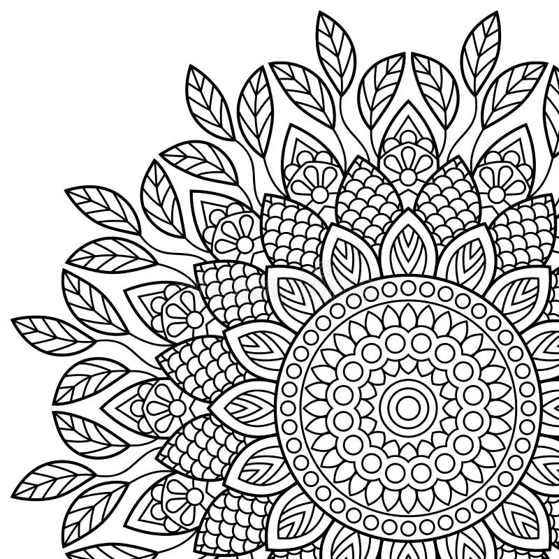 illustration stock mandala pages de livre de coloriage image
