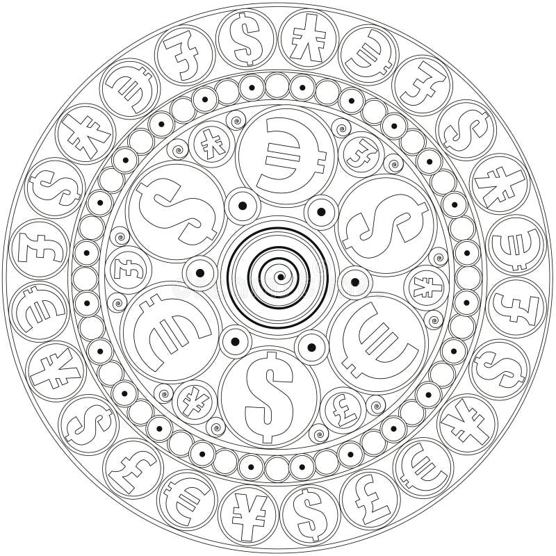 Desenho de mandala para colorir adulto