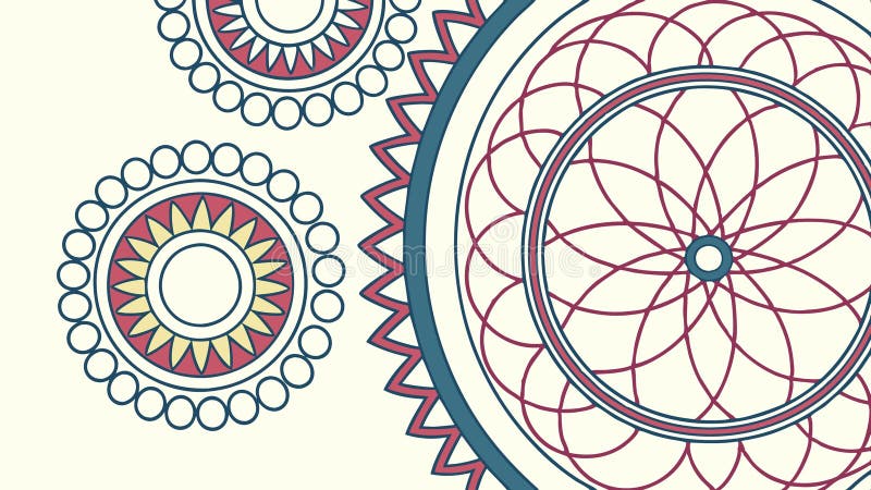 Mandala pattern design, intricate geometric art vector design Generative AI royalty free illustration