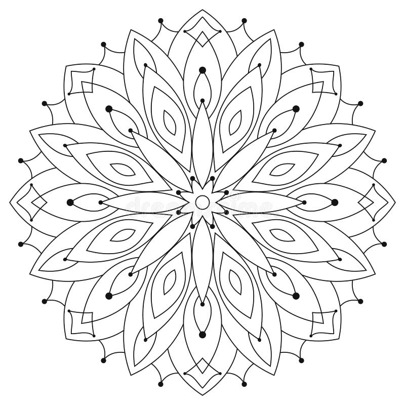 East ethnic round mandala. Coloring for adults. Symmetrical circular pattern. East ethnic round mandala. Coloring for adults. Symmetrical circular pattern.