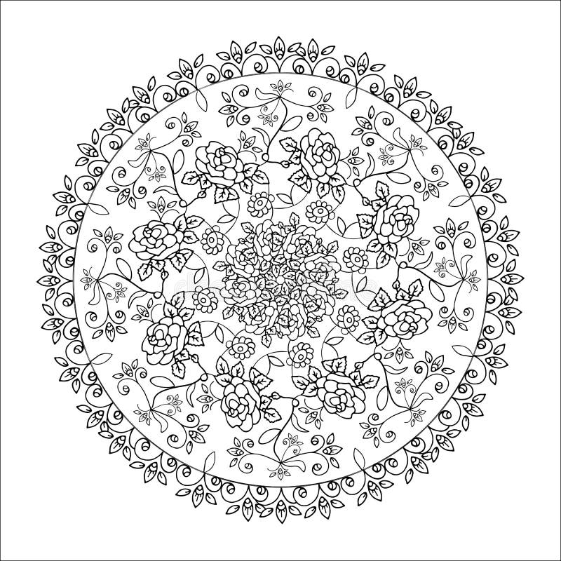 Download The White Lace With Charming Roses Stock Vector ...