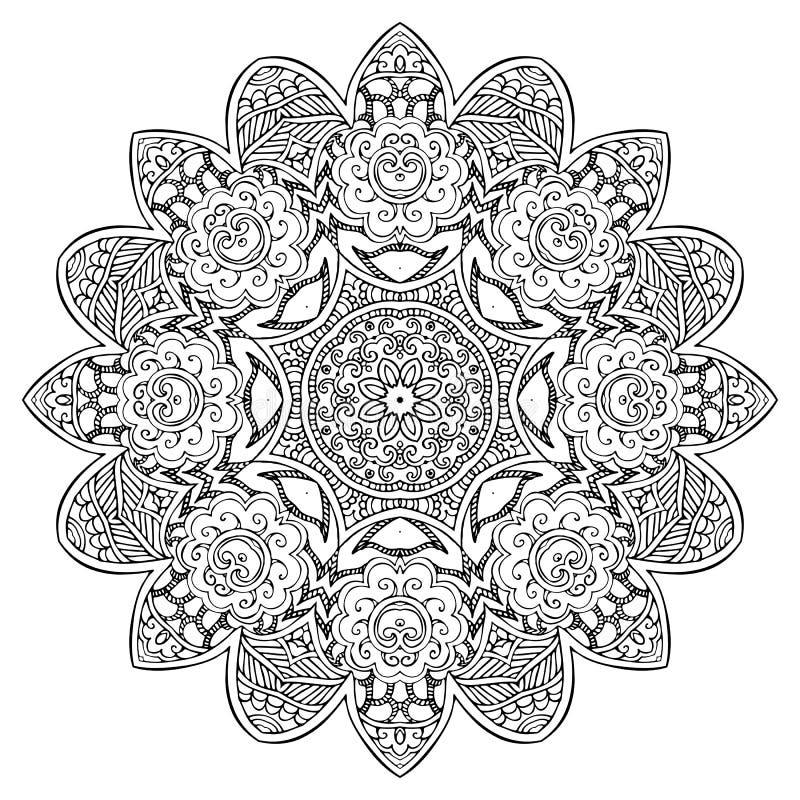 Mandala Round Zentangle Ornament Pattern Vector Stock Vector ...