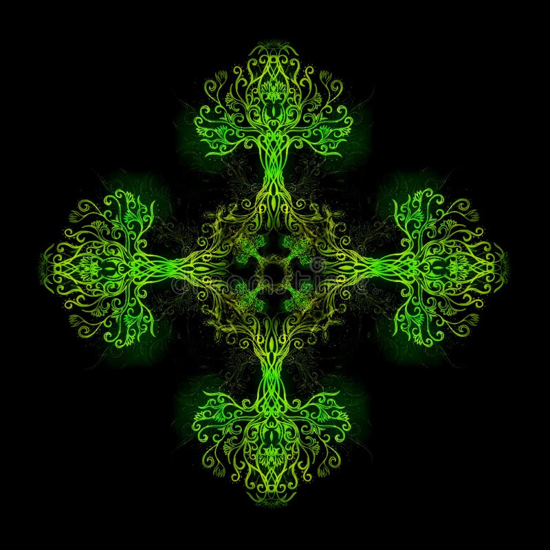 Mandala som göras av sakralt dekorativt träd av livsymbolet royaltyfri illustrationer Mandala som göras av sakralt dekorativt träd av livsymbolet royaltyfri illustrationer