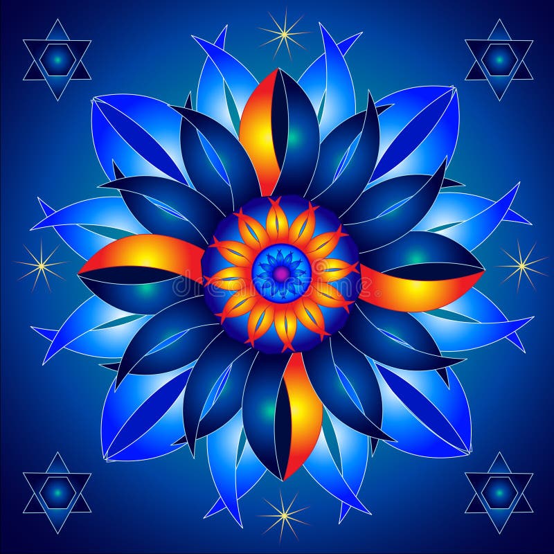 Mandala Talisman av kosmiskt läka för energi