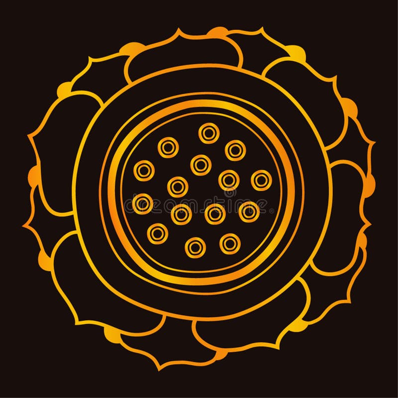 Mandala Vector Logo, Icon Illustration Stock Vector - Illustration of