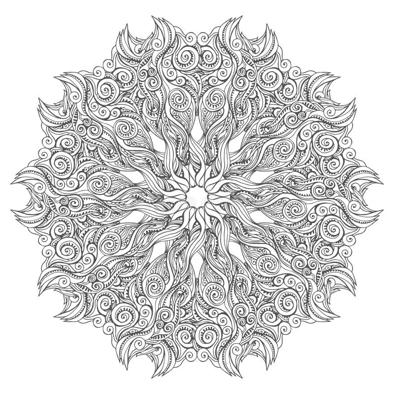 Mandala Vectorkaart Op Witte Achtergrond Kleurende 