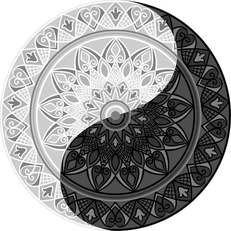 Download Mandala Yin Yang stock vector. Illustration of balance ...