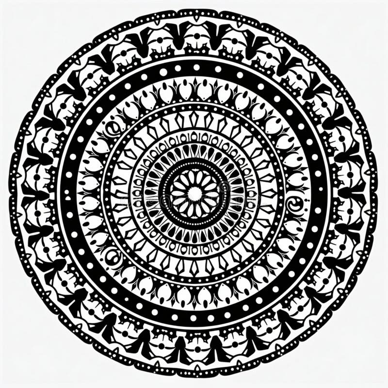 Mandala zbiór harmonii geometrycznej i unikalnego projektu ilustracja wektor
