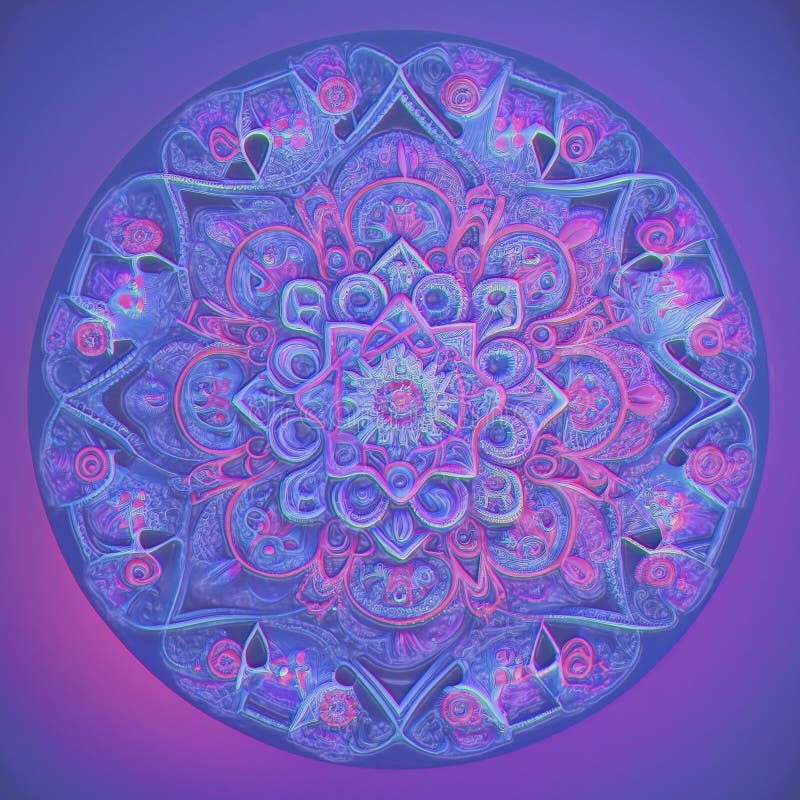 Mandala — ilustracja wzorka kołowego ai. Ilustracja geometrycznego wzorka okręgu mandala ai