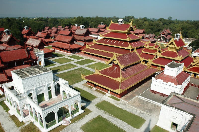 Mandalay Palace Aerial View stock image