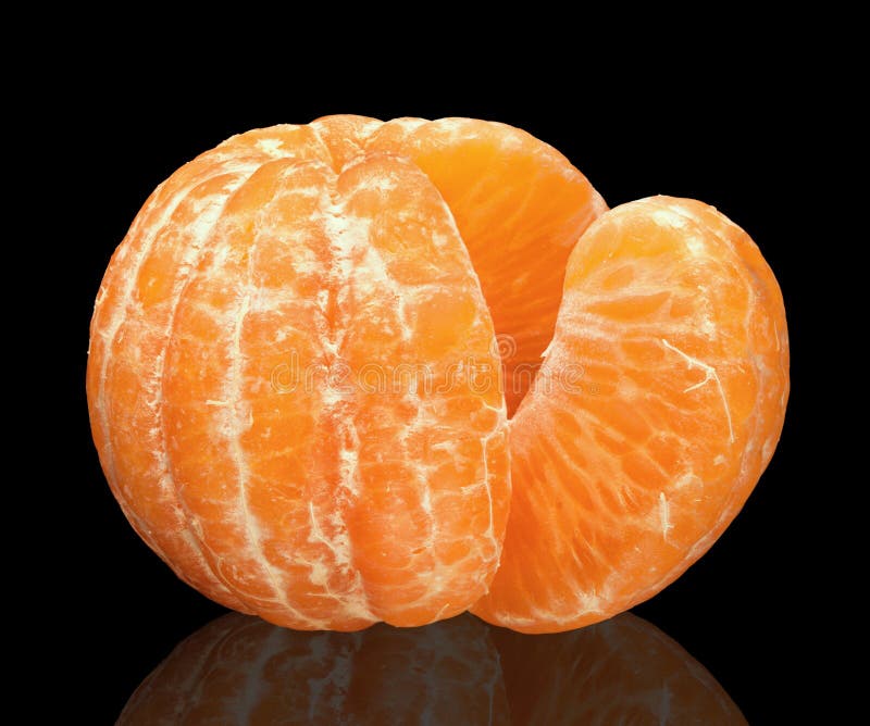 Mandarin on black stock photo. Image of round, mandarine 29022546