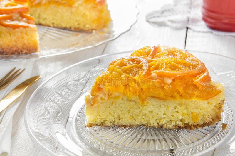 Mandarin cake stock photo. Image of delicious, crunchy 52600556