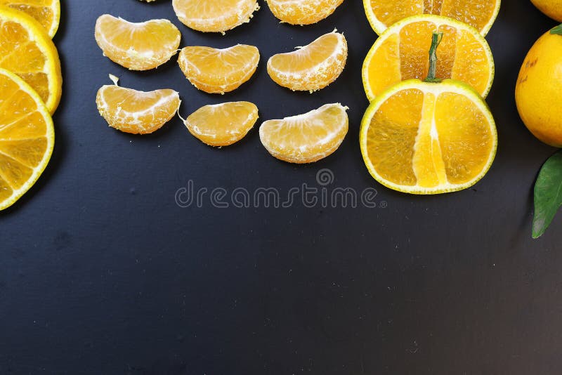 Mandarin Fruit Isolate Black Stock Photo Image of juice, healthy