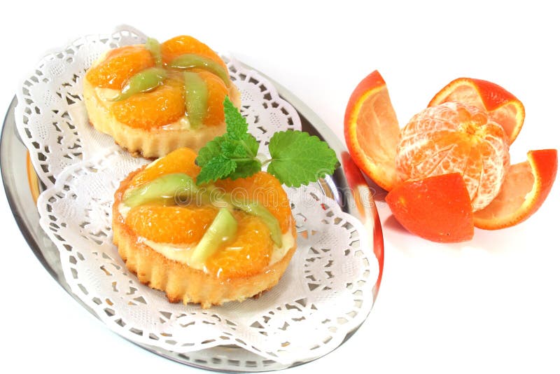 Mandarin Tartlet with Lemon Balm Stock Image Image of tart, lemon