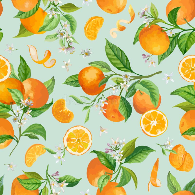 free mandarin orange clipart flower