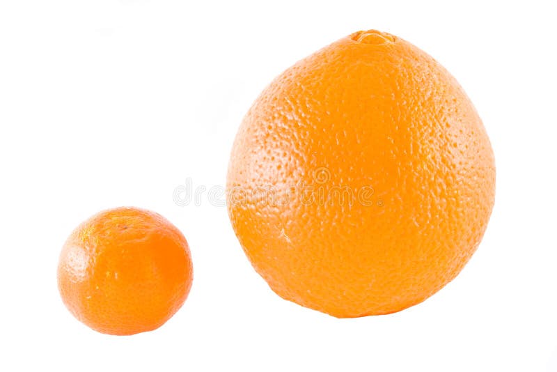 Mandarine and orange