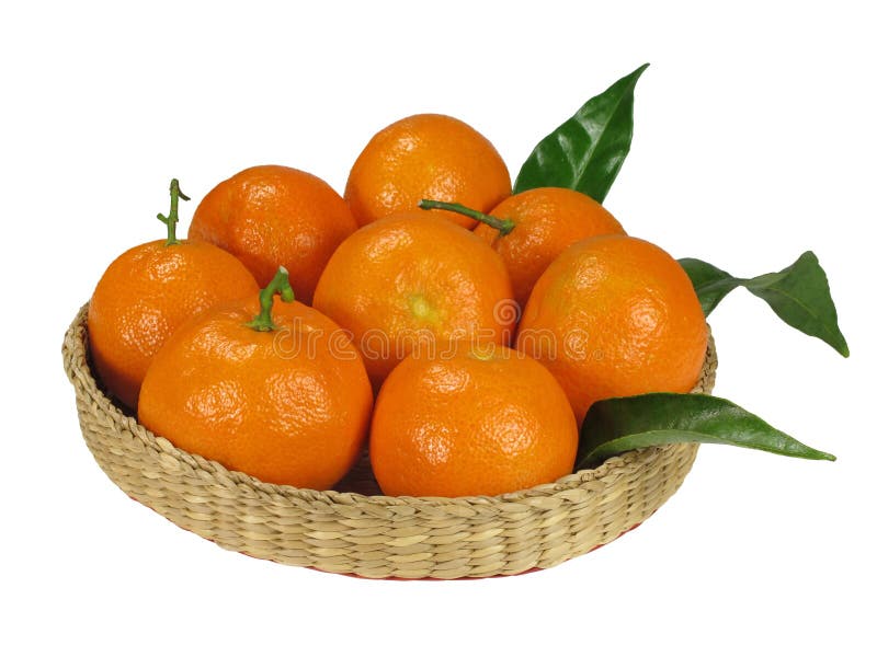 Mandarins in the wicker basket
