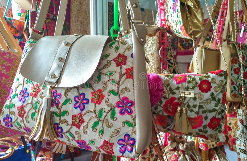 Women's Handicraft Silk Rajasthani Hand Bag , Orange - Ritzie – Trendia-bdsngoinhaviet.com.vn
