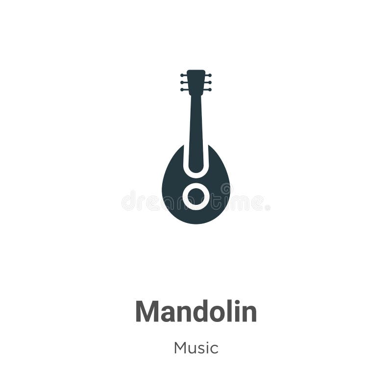 Mandolin Vector Icon in 6 Different Modern Styles. Black, Two Colored