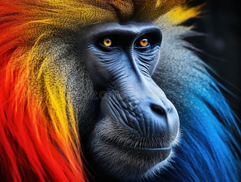Mandrill royalty free illustration