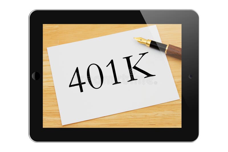 Manejando su 401k en línea fotografía de archivo libre de regalías Manejando su 401k en línea fotografía de archivo libre de regalías
