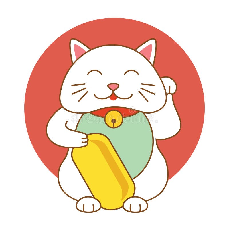 Chinese lucky cat icon Royalty Free Vector Image