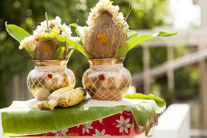 Mangal Kalash for Thread Ceremony Function in Hindu Religion. Stock Image Image of religious