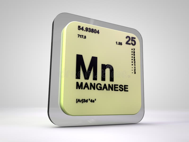 Manganese Mn Chemical Element Periodic Table Stock Illustration Illustration of molecules