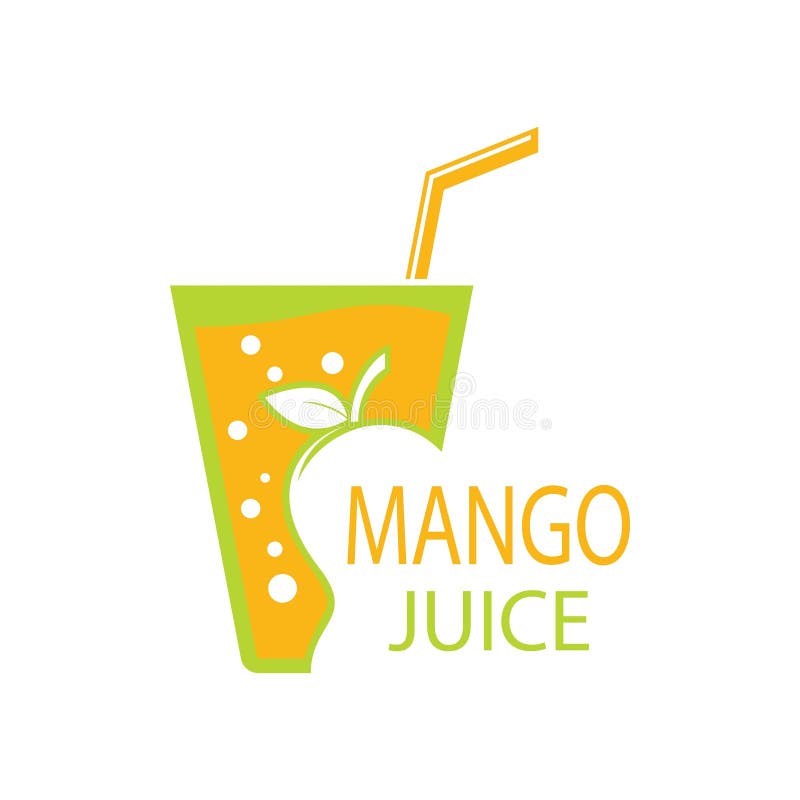 Mango juice logo design template on white background. Juice splash logo vectors