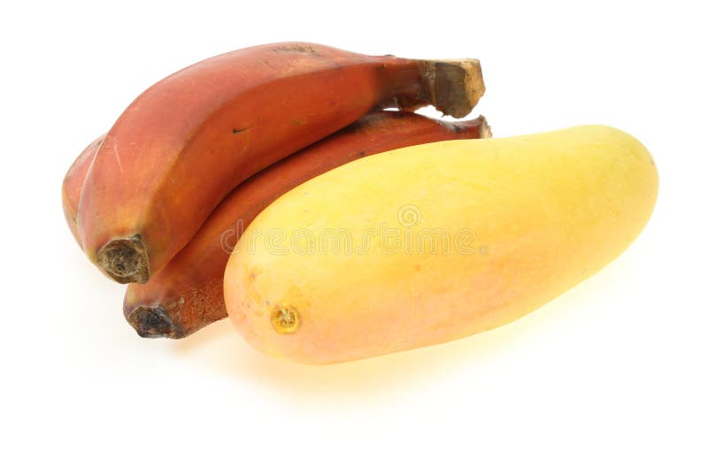 Mango With Banana And Melon Stock Image Image of mango, pictured