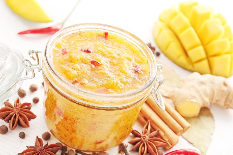Mango chutney stock photography