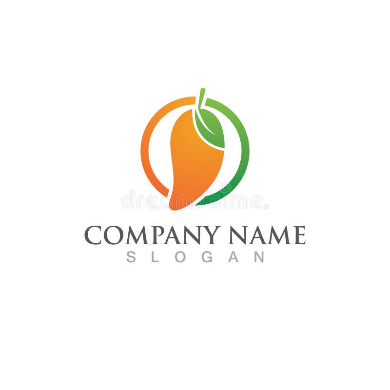 Mango fruit juice logo icon illustration design. Juice splash logo vectors