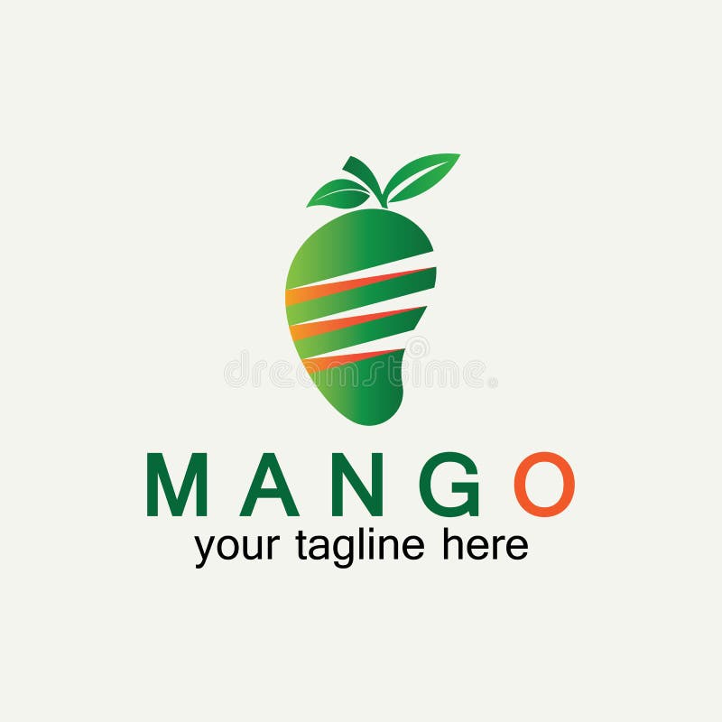 Mango Fruit Logo Vector Illustration Design Template. Mango in Flat ...