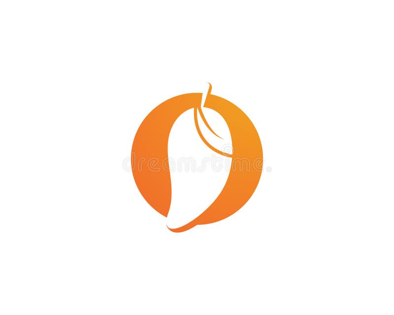 Mango fruits vector logo symbol.