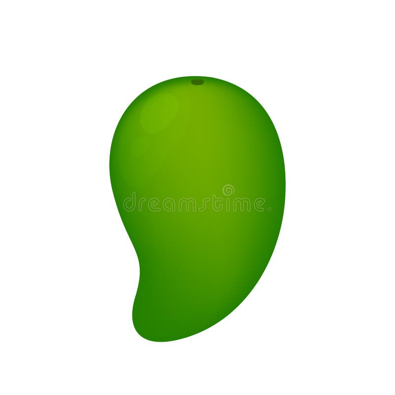 Mango Green Fruit Simple Isolated on White Background, Raw Mango Cartoon  for Clip Art, Illustration Mango for Icon Stock Vector - Illustration of  harvest, orange: 179242665