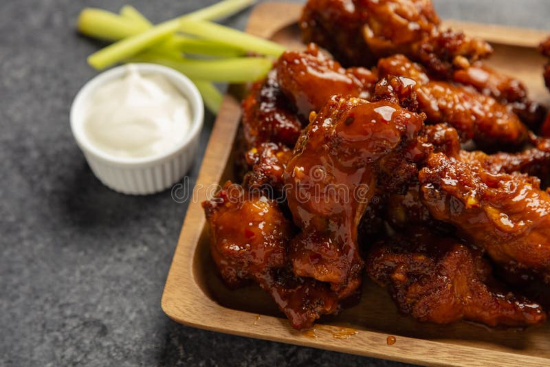 Mango Habanero Chicken Wings Stock Photo - Image of appetizer, lunch:  174328970