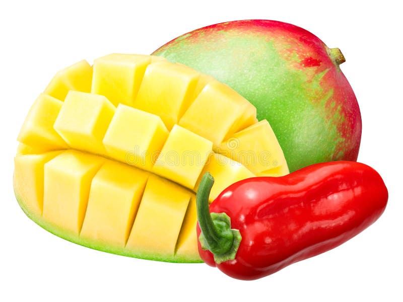 Mango with Habanero Pepper, Paths Stock Photo Image of prepared