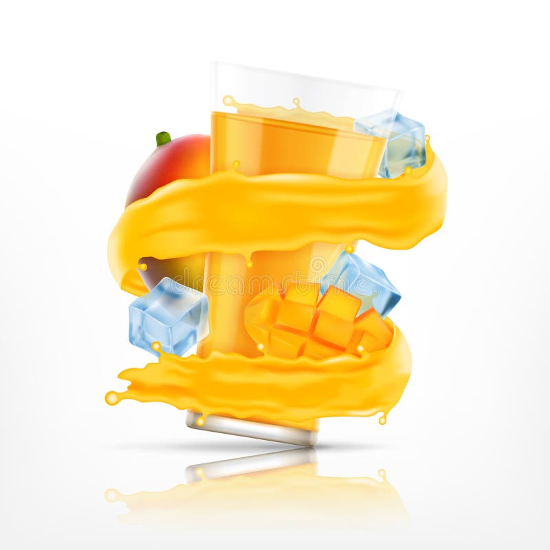 Mango juice splash