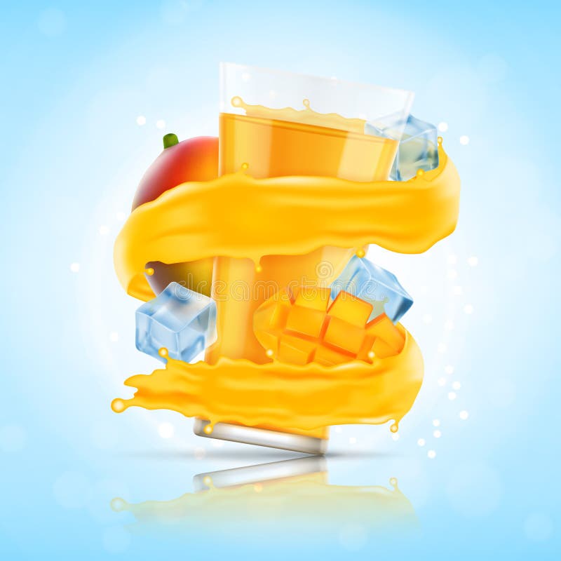 Mango juice splash