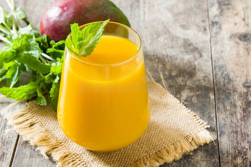 Mango Lassi Dessert. Traditional Indian Drink on Wooden Table Stock Photo Image of healthy