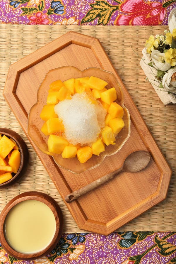 Mango shaved ice stock image. Image of syrup, food, scoops 75750213