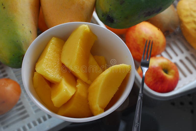 Mango slice stock photos