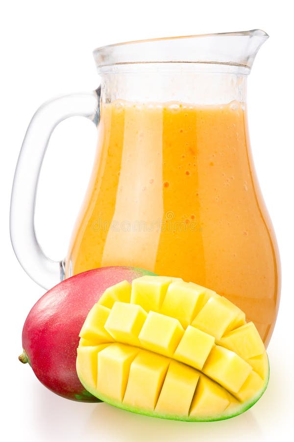 Mango Smoothie Juice Jug, Paths Stock Image Image of isolated