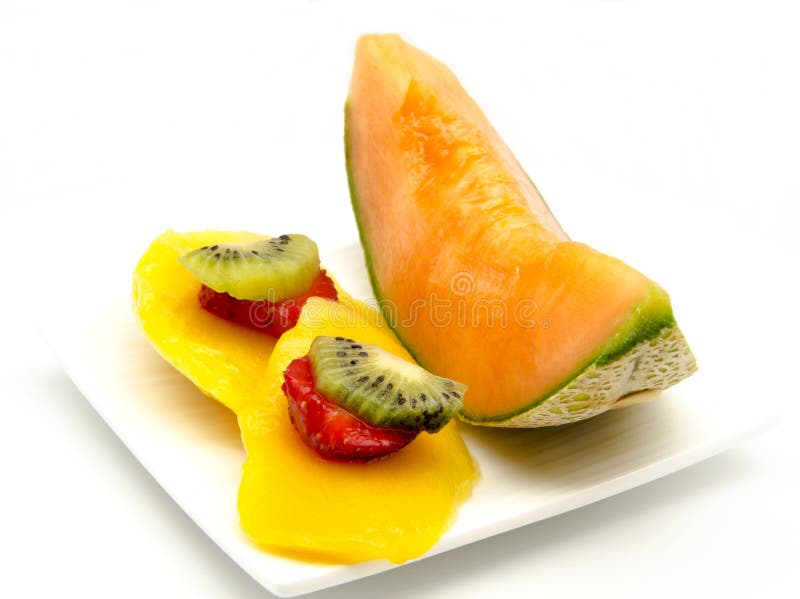 Mango, strawberry and kiwi stock photo. Image of fiber 25260884