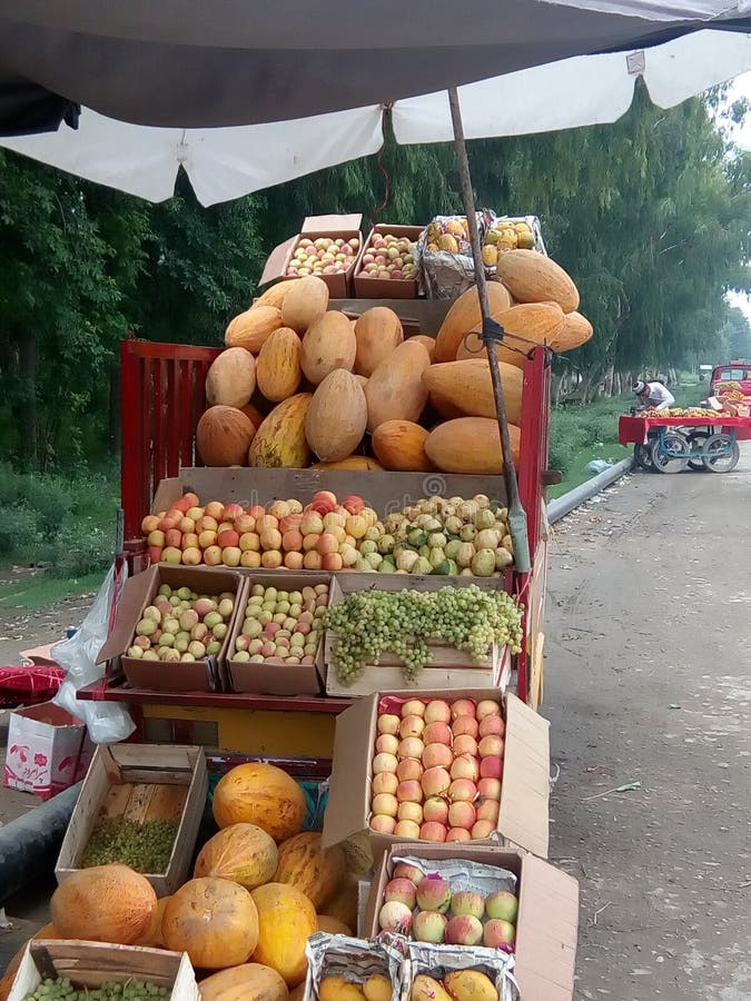 Melons And Other Fruit In Spanish Market Editorial Stock Photo Image