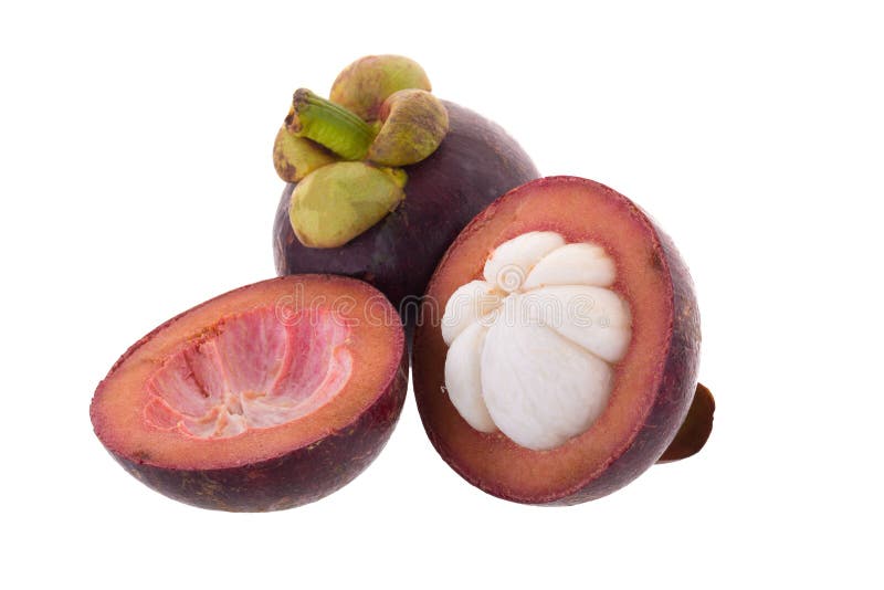 Mangostanfrucht-Königin von Früchten, reife Mangostanfruchtfrucht lokalisiert auf w stockbilder Mangostanfrucht-Königin von Früchten, reife Mangostanfruchtfrucht lokalisiert auf w stockbilder