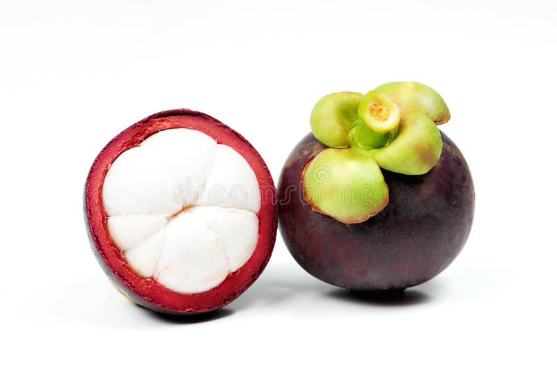 Mangosteen Fruit on white background
